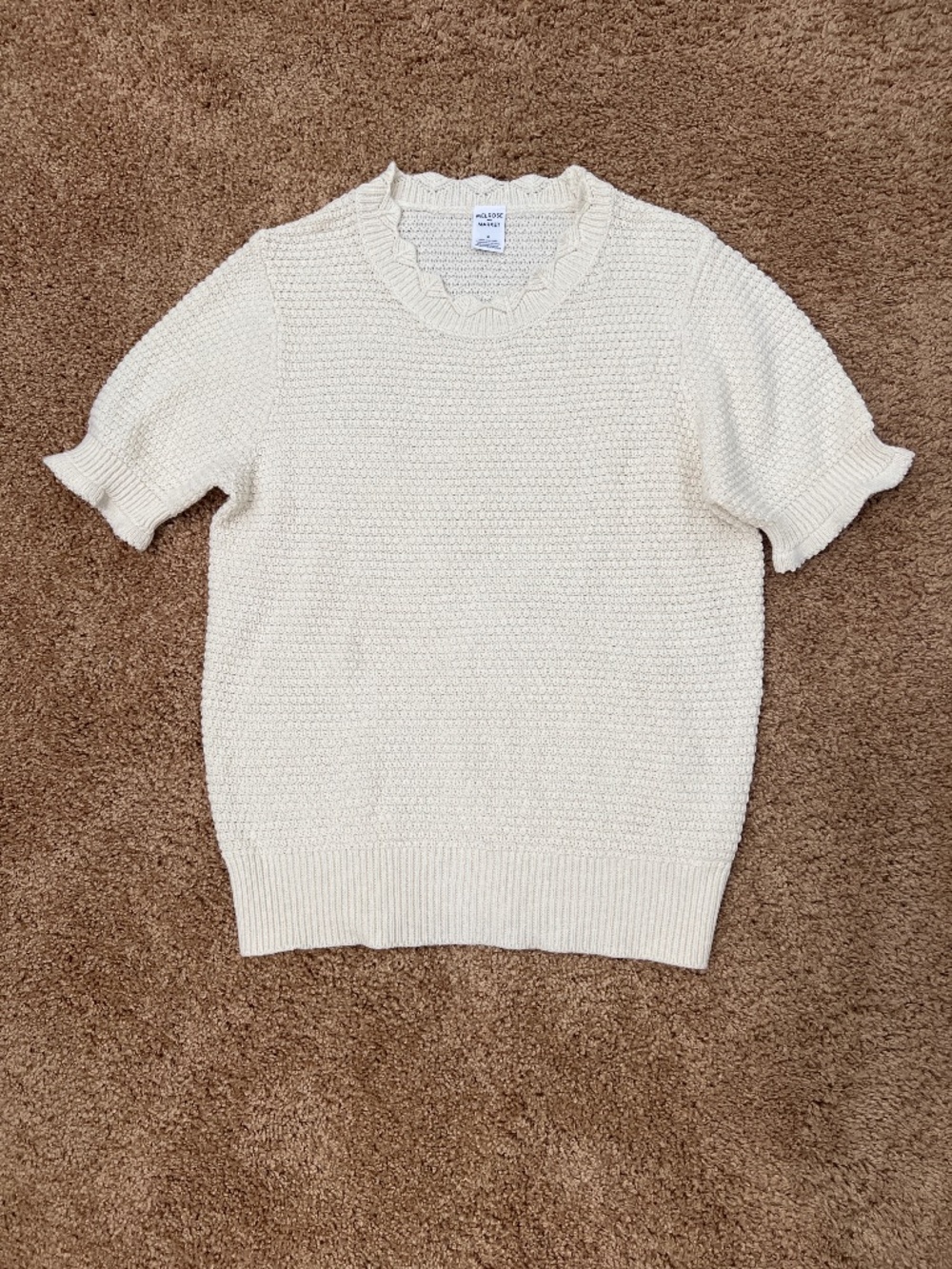 MELROSE AND MARKET short sleeve sweater (cream)